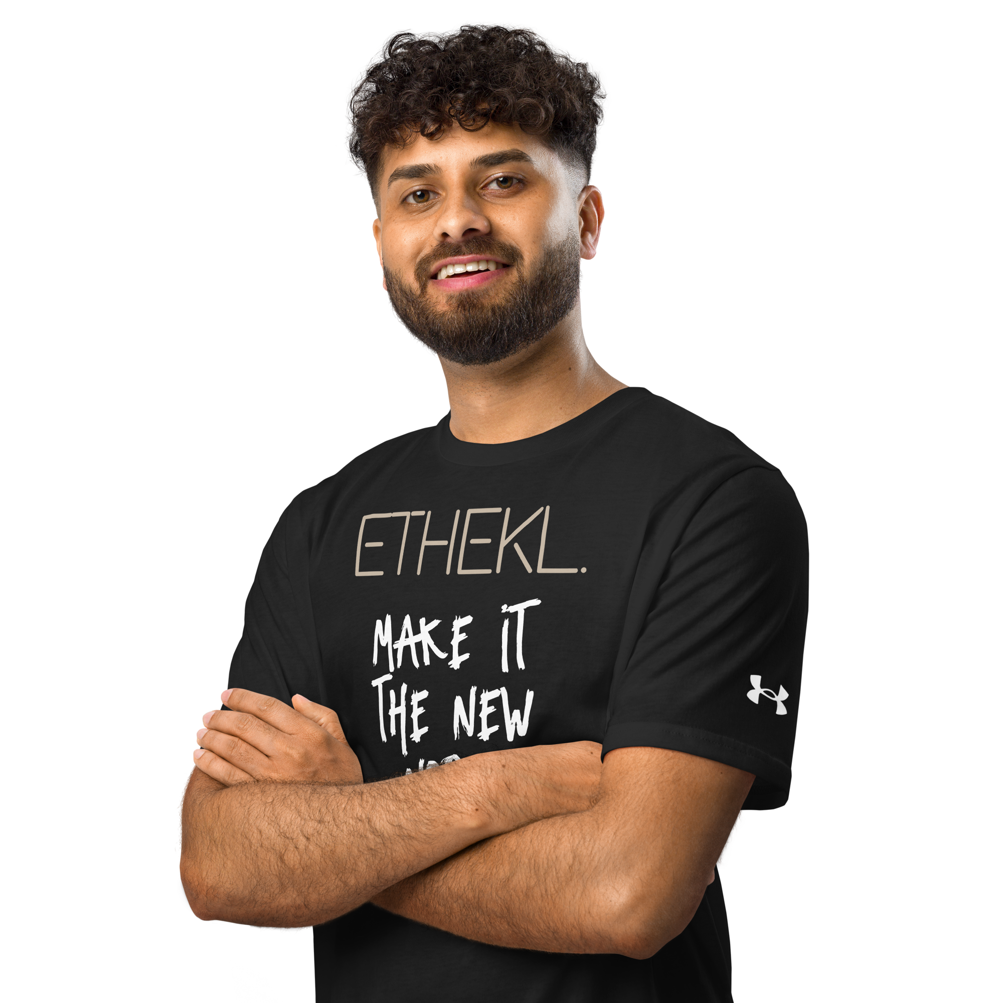 Under ArmourⓇ athletic t-shirt Tan Font image 0